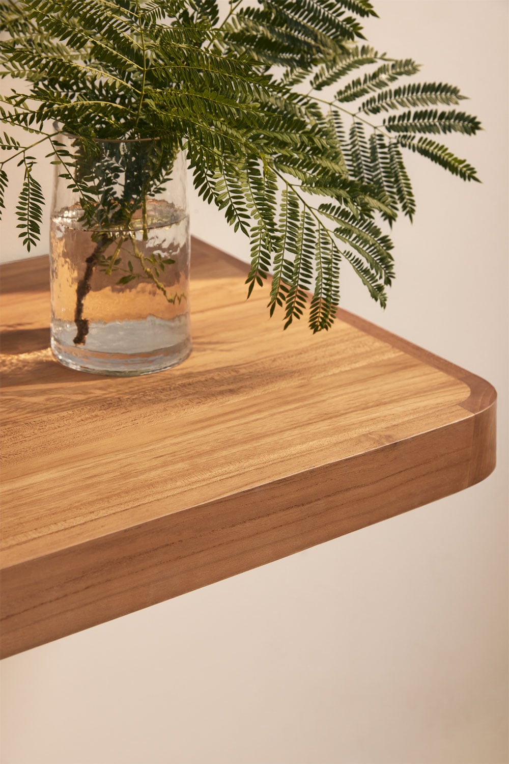 Conjunto de mueble de baño 130x45 cm suspendido en madera de teca Neill, imagen de galer&iacute;a 2