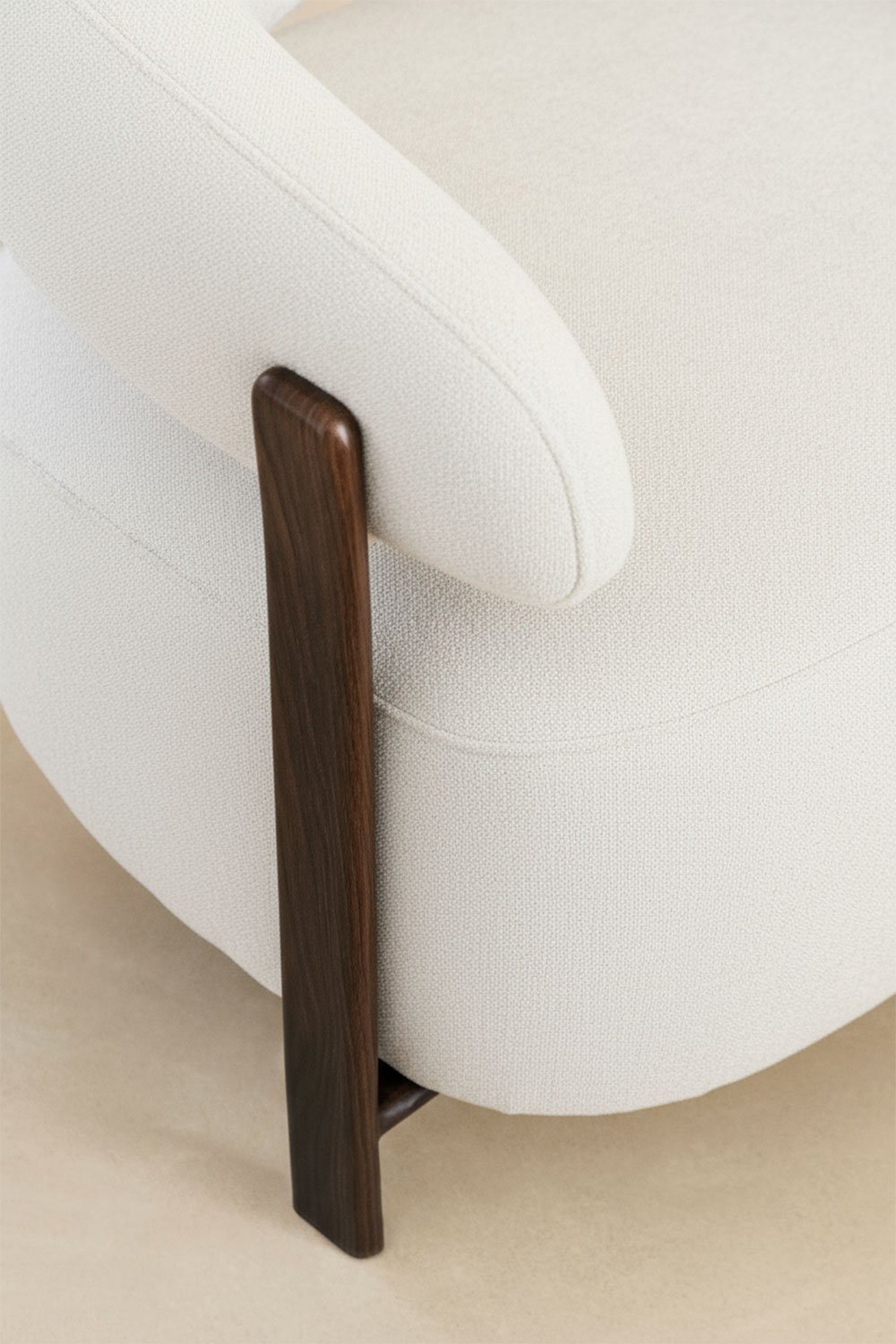 Sillón en tela chenilla y hierro Jolie, imagen de galería 2