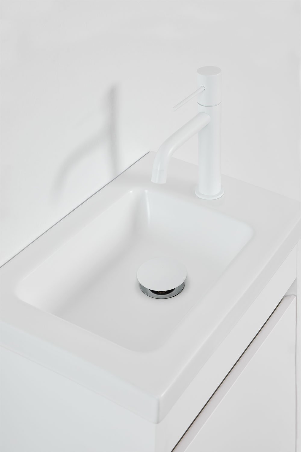 Conjunto de mueble de baño suspendido en madera con lavabo integrado Narek , imagen de galería 4