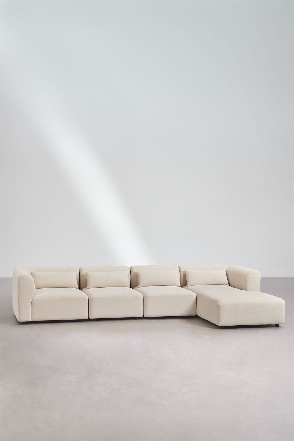 Sofá modular chaise longue derecho de 4 piezas Fogler, imagen de galería 1