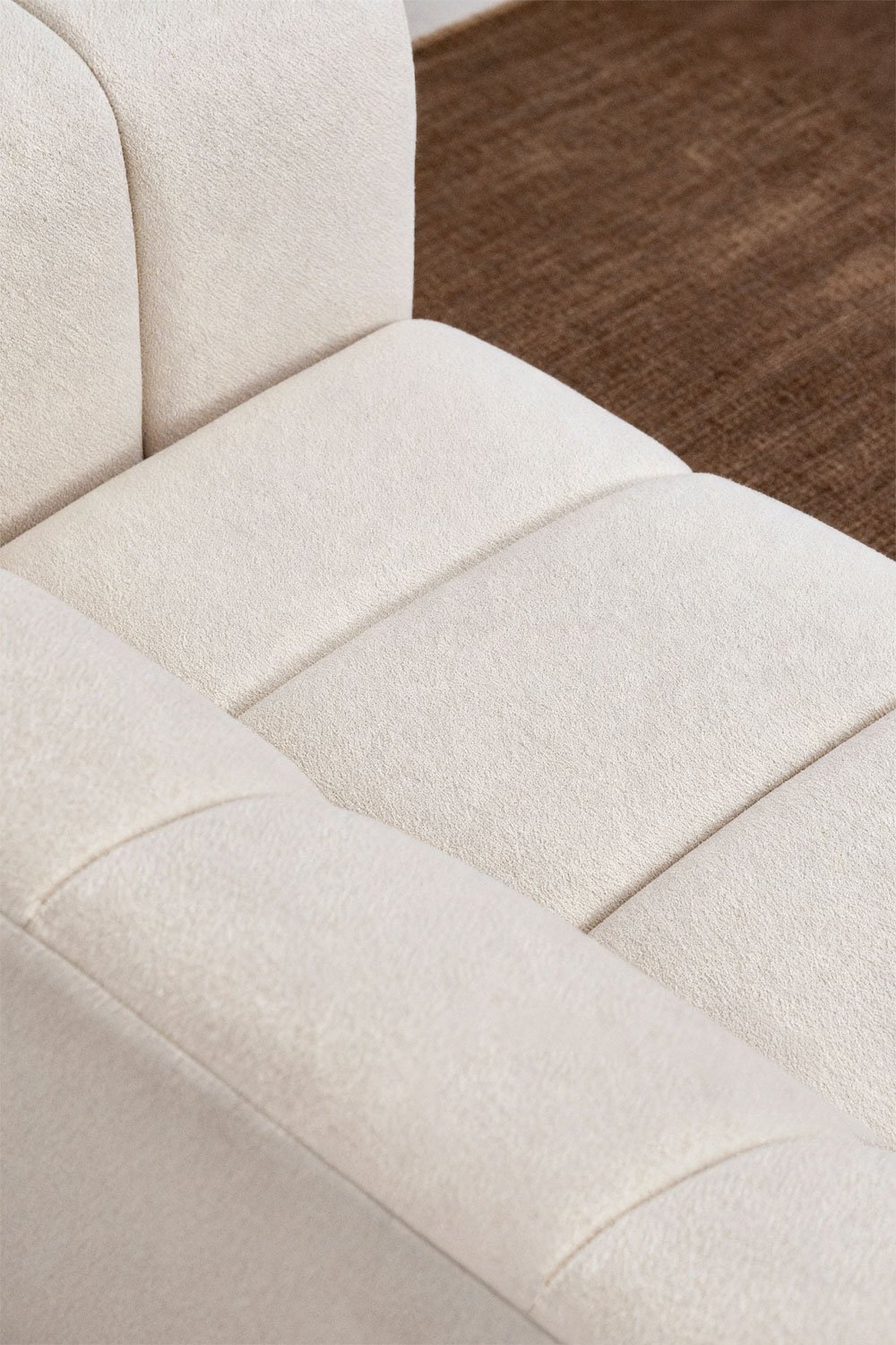 Sofá modular chaise longue izquierdo de 3 piezas en tela bouclé Eliot, imagen de galería 2