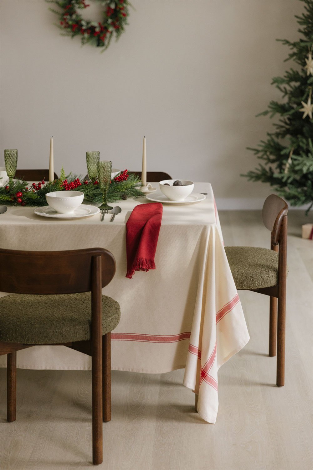 Mantel de 250x170 cm en algodón Neviveta, imagen de galería 1