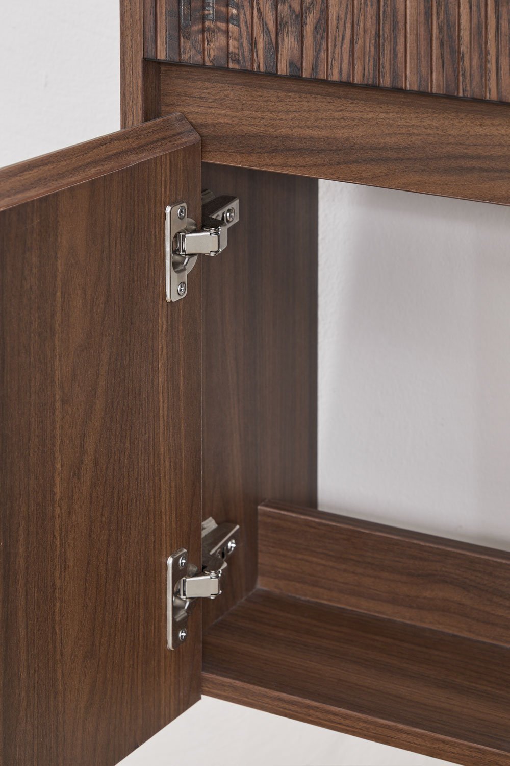 Conjunto de mueble de baño suspendido en madera con lavabo integrado Narek , imagen de galer&iacute;a 4