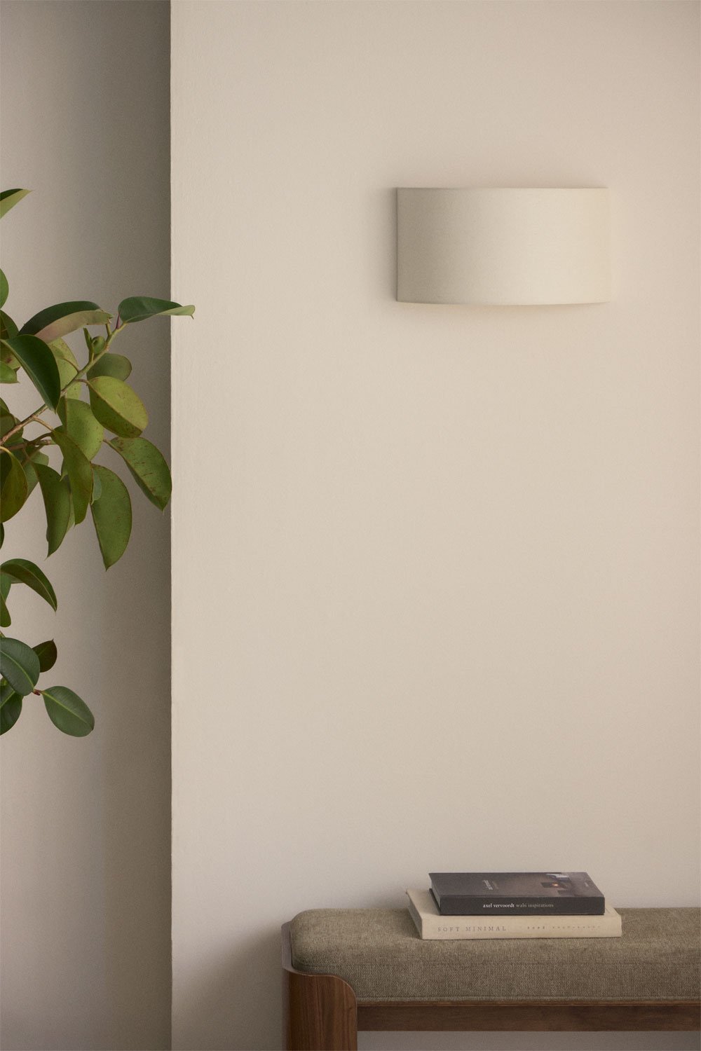 Aplique de pared en lino Kiraz, imagen de galería 1