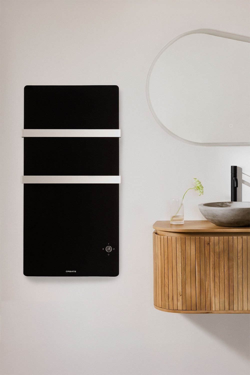 CREATE - WARM TOWEL CRYSTAL - Toallero electrico de cristal con WiFi 600W, imagen de galería 1