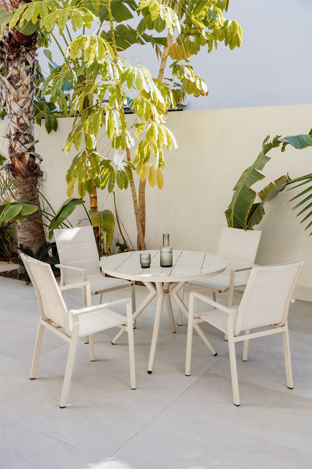 Mesa de jardín redonda en aluminio Valerie, imagen de galer&iacute;a 7