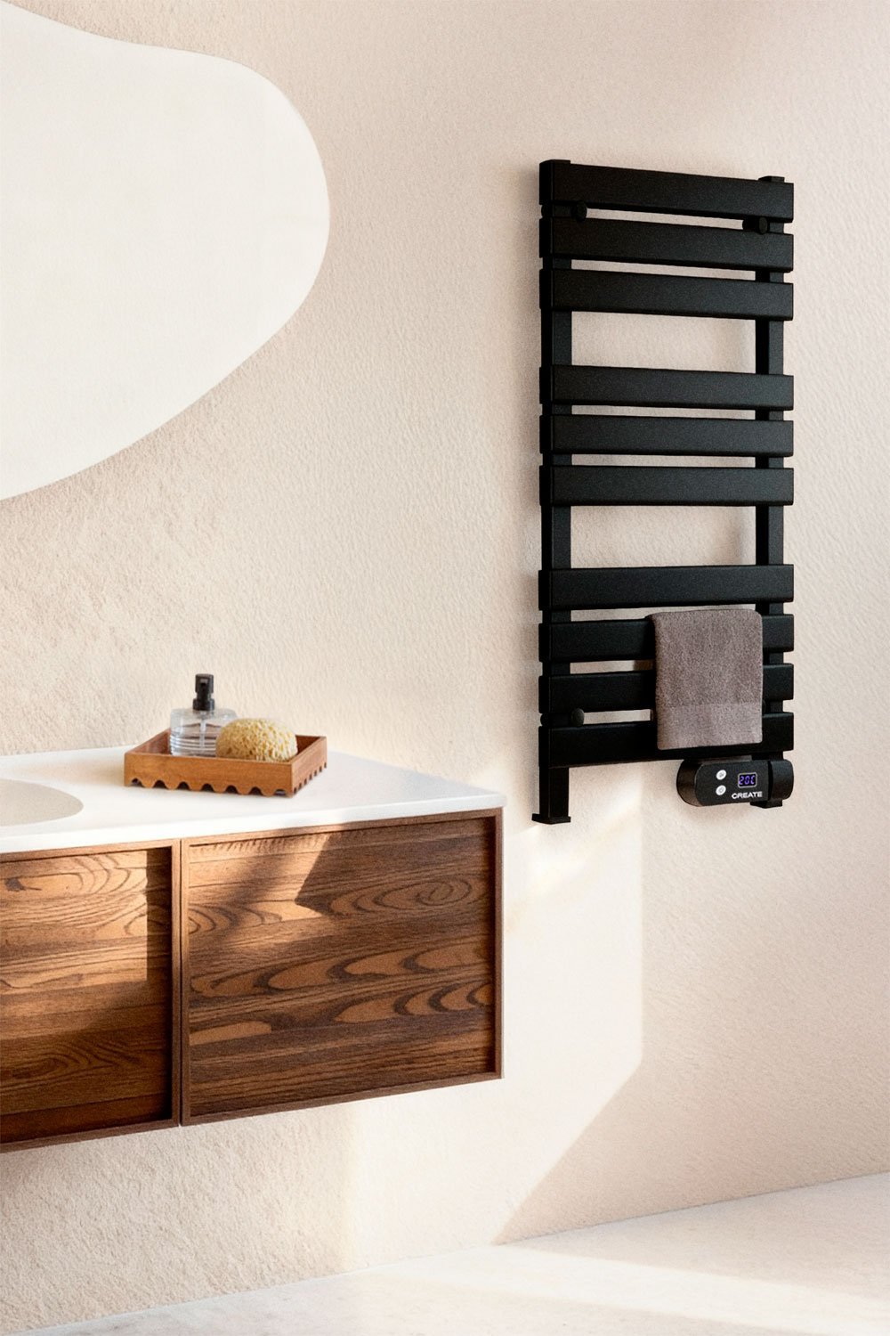 CREATE - WARM TOWEL - Toallero eléctrico de suelo o pared 500W, imagen de galería 1