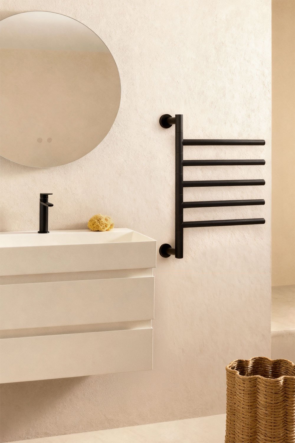 CREATE - WARM TOWEL MINIMAL - Toallero eléctrico con barras giratorias 180º, imagen de galería 1