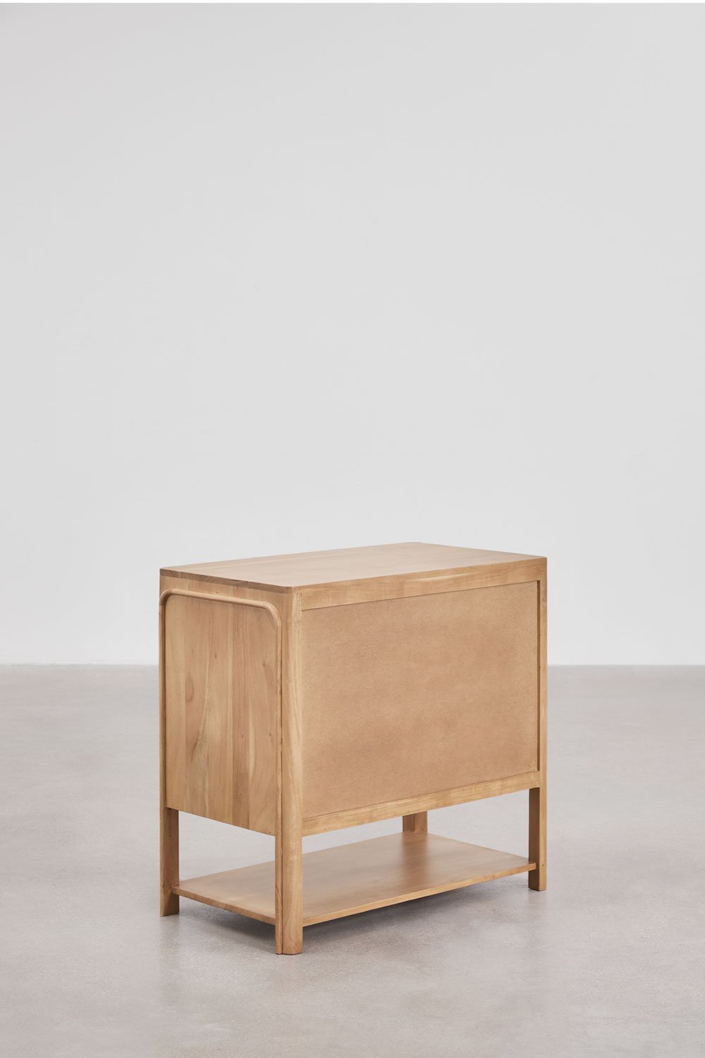 Conjunto de mueble de baño en madera de acacia y cristal Massilia, imagen de galería 8