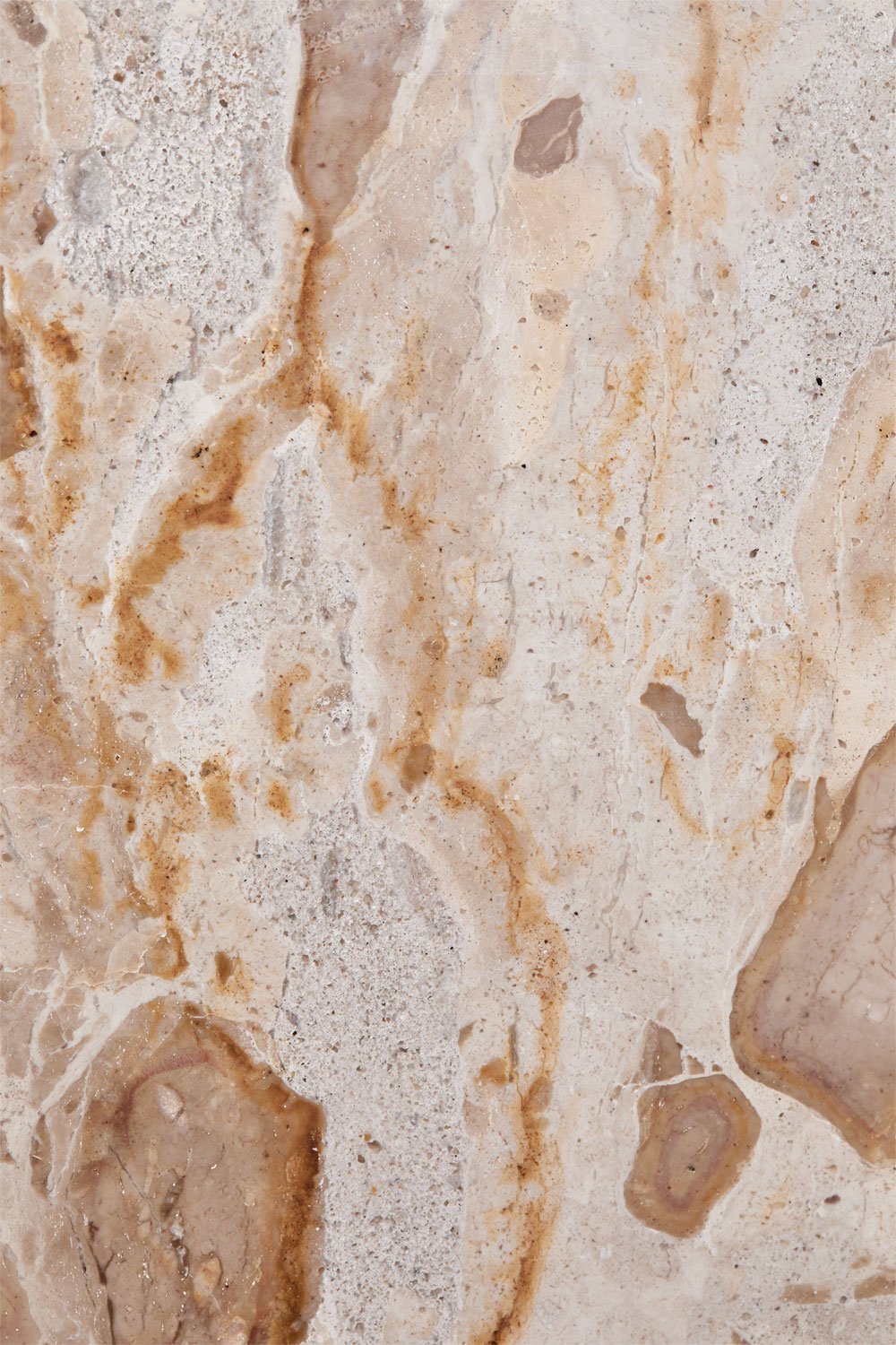 Mesa auxiliar cuadrada 35x35 cm en MDF y piedra natural Aluret, imagen de galería 7