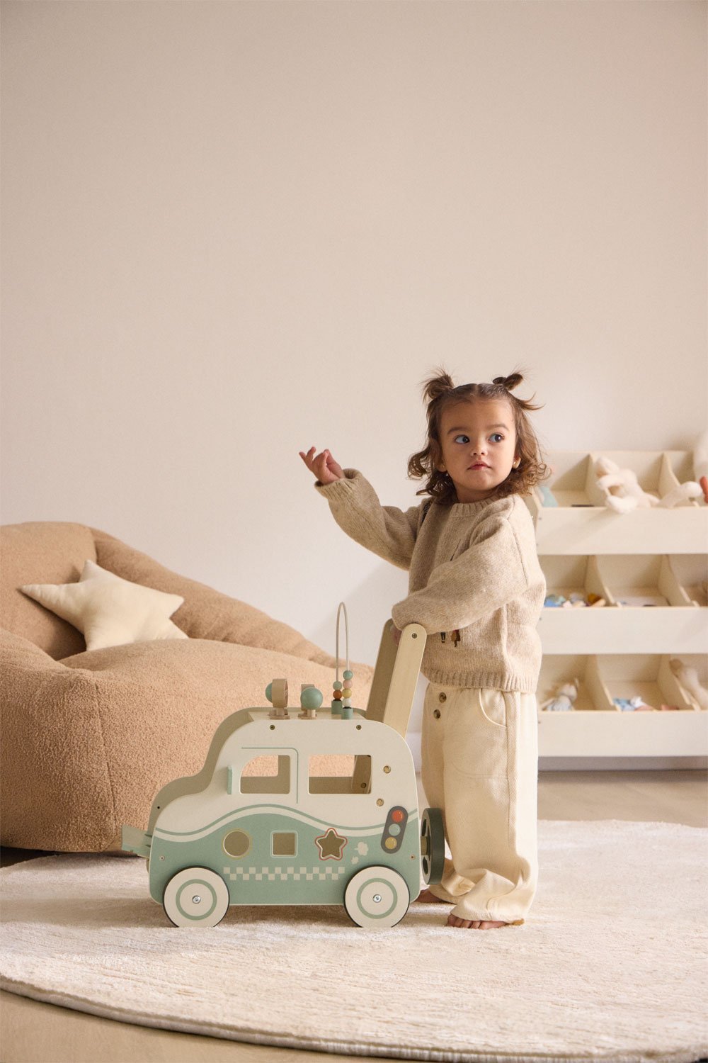 Carrito andador multiactividades en madera Giennah Kids, imagen de galería 1