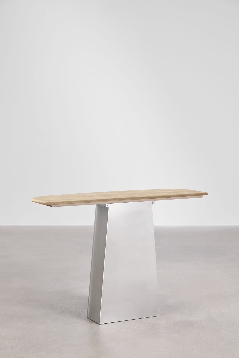 Consola recibidor 120x40 cm en piedra natural y acero inoxidable Moreila, imagen de galería 5