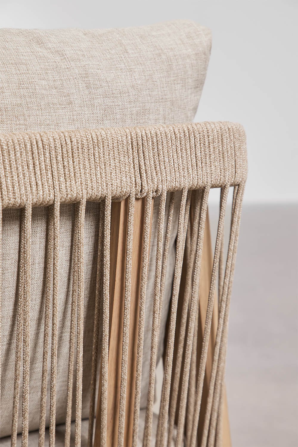 Pack de 2 sillones de jardín en madera de acacia y cuerda trenzada Kaela , imagen de galer&iacute;a 9