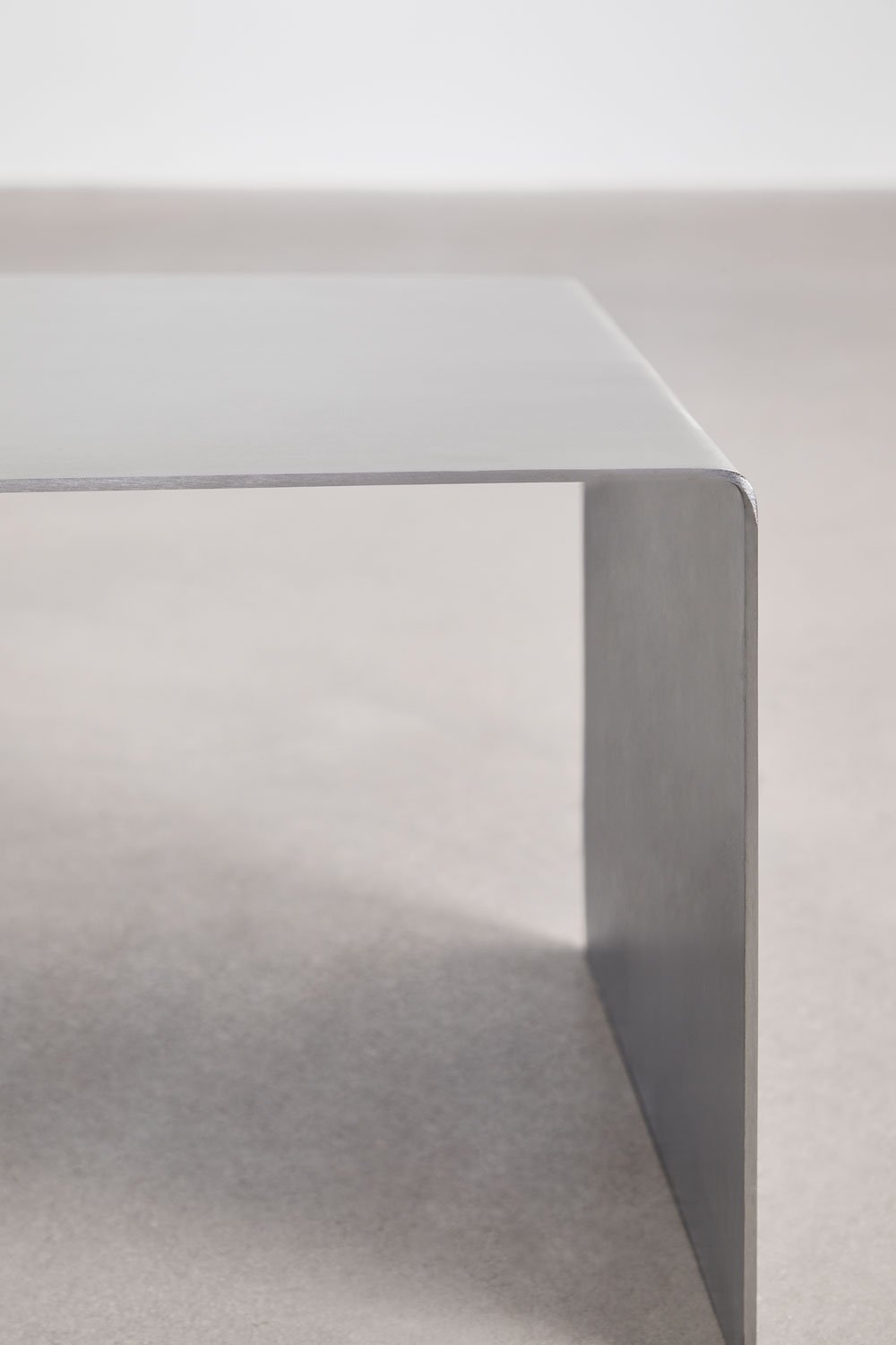 Mesa de centro rectangular 110x55 cm en acero inoxidable Rinno, imagen de galería 5