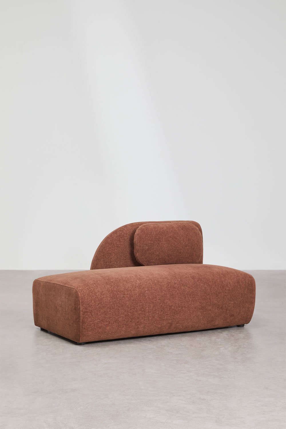 Módulo diván izquierdo para sofá modular en chenilla Coquette, imagen de galería 1