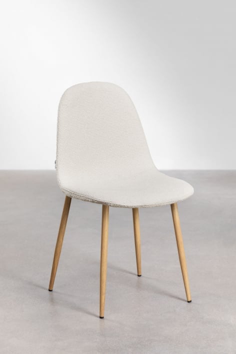 Silla de comedor tapizada Glamm - Madera Natural