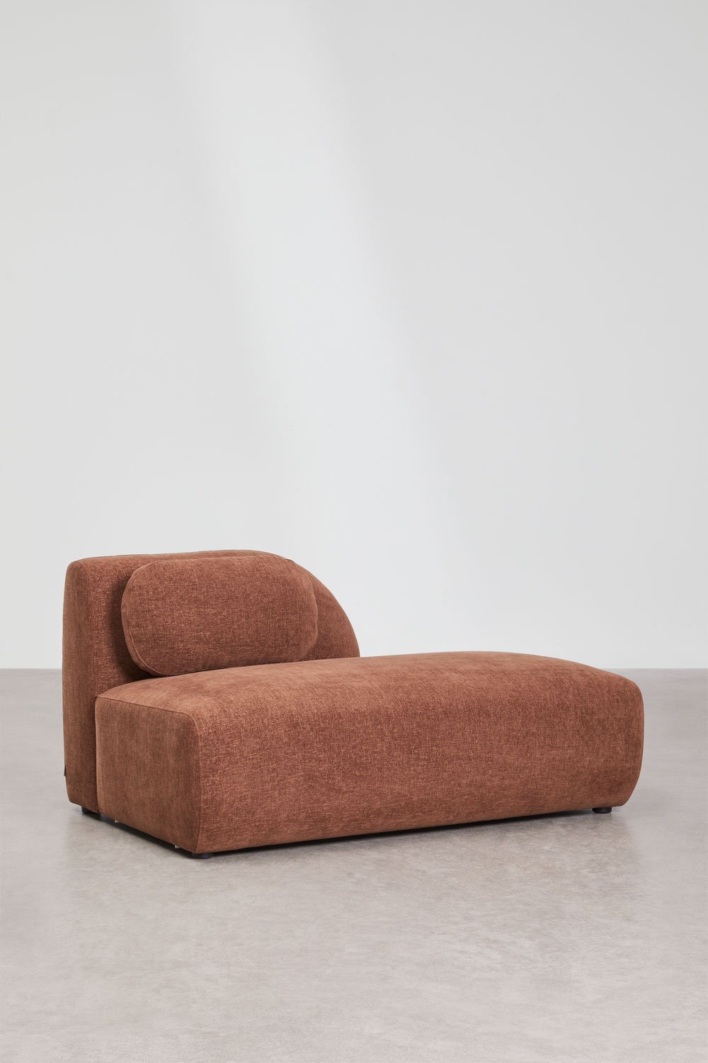 Sofá modular chaise longue izquierdo de 2 piezas con diván derecho en chenilla Coquette, imagen de galería 8