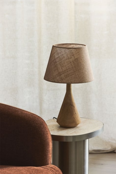 Lámpara de mesa en madera de mango Alabama