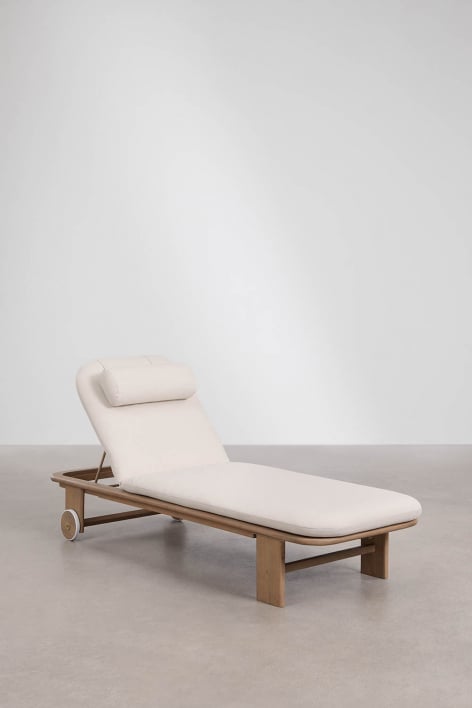 Tumbona reclinable en madera de acacia Uleno