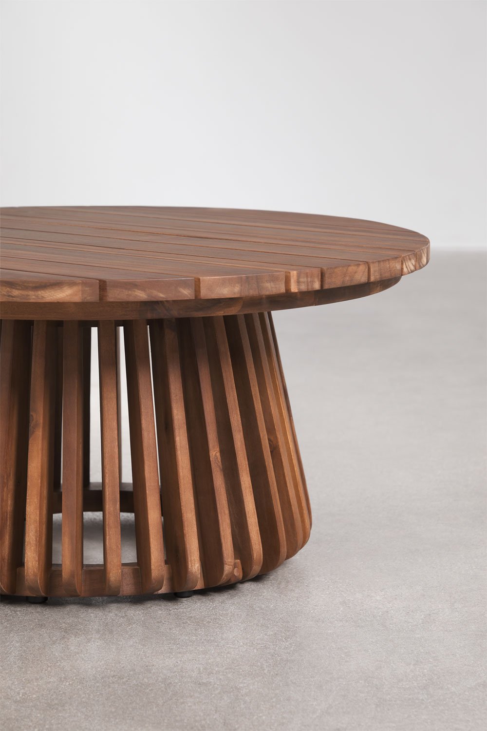 Mesa de centro para jardín redonda Ø80 cm en madera de acacia Mura, imagen de galería 4