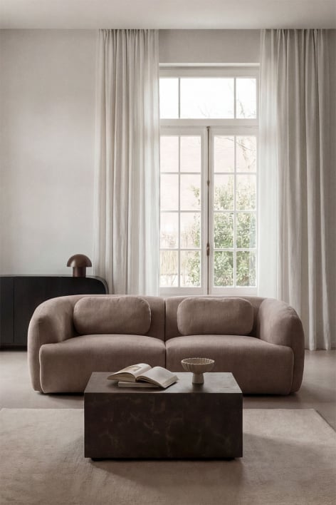 Sofá modular de 2 piezas en chenilla Coquette