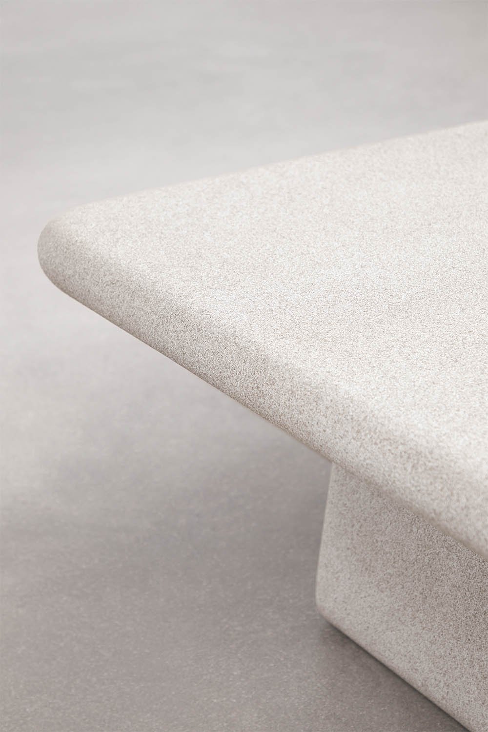 Mesa de centro para jardín cuadrada 105x105 cm en cemento Maelis, imagen de galería 3