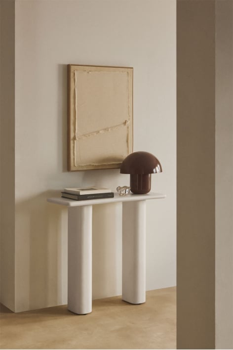 Consola rectangular 80x30 cm en cemento Tiena