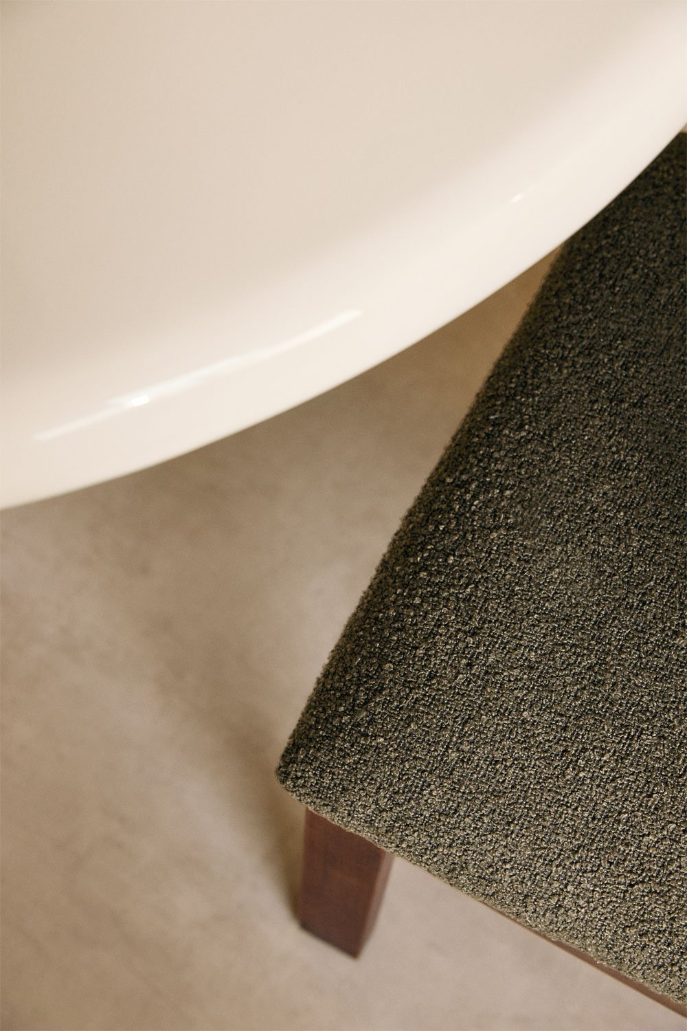 Pack de 4 sillas de comedor en tela bouclé Argider, imagen de galería 2