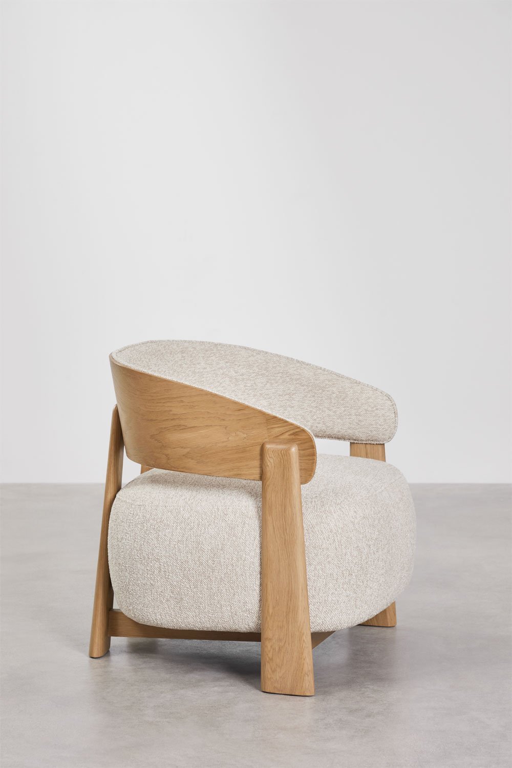Sillón en madera de roble tapizado Olea , imagen de galería 5