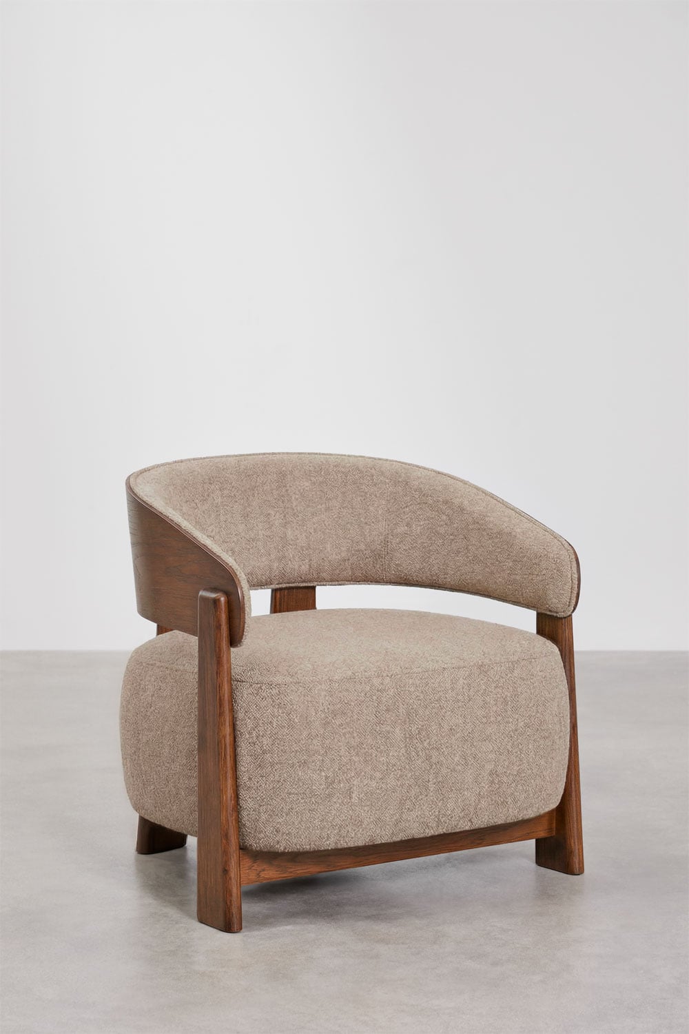 Sillón en madera de roble tapizado Olea , imagen de galer&iacute;a 3