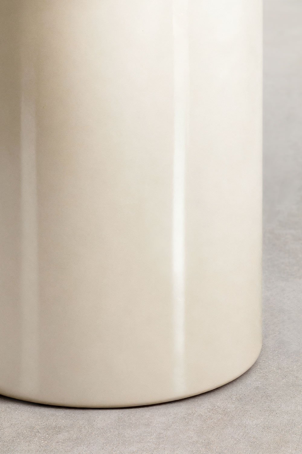 Mesa de comedor redonda Ø120 cm en vidrio templado y MDF Asgri, imagen de galería 5