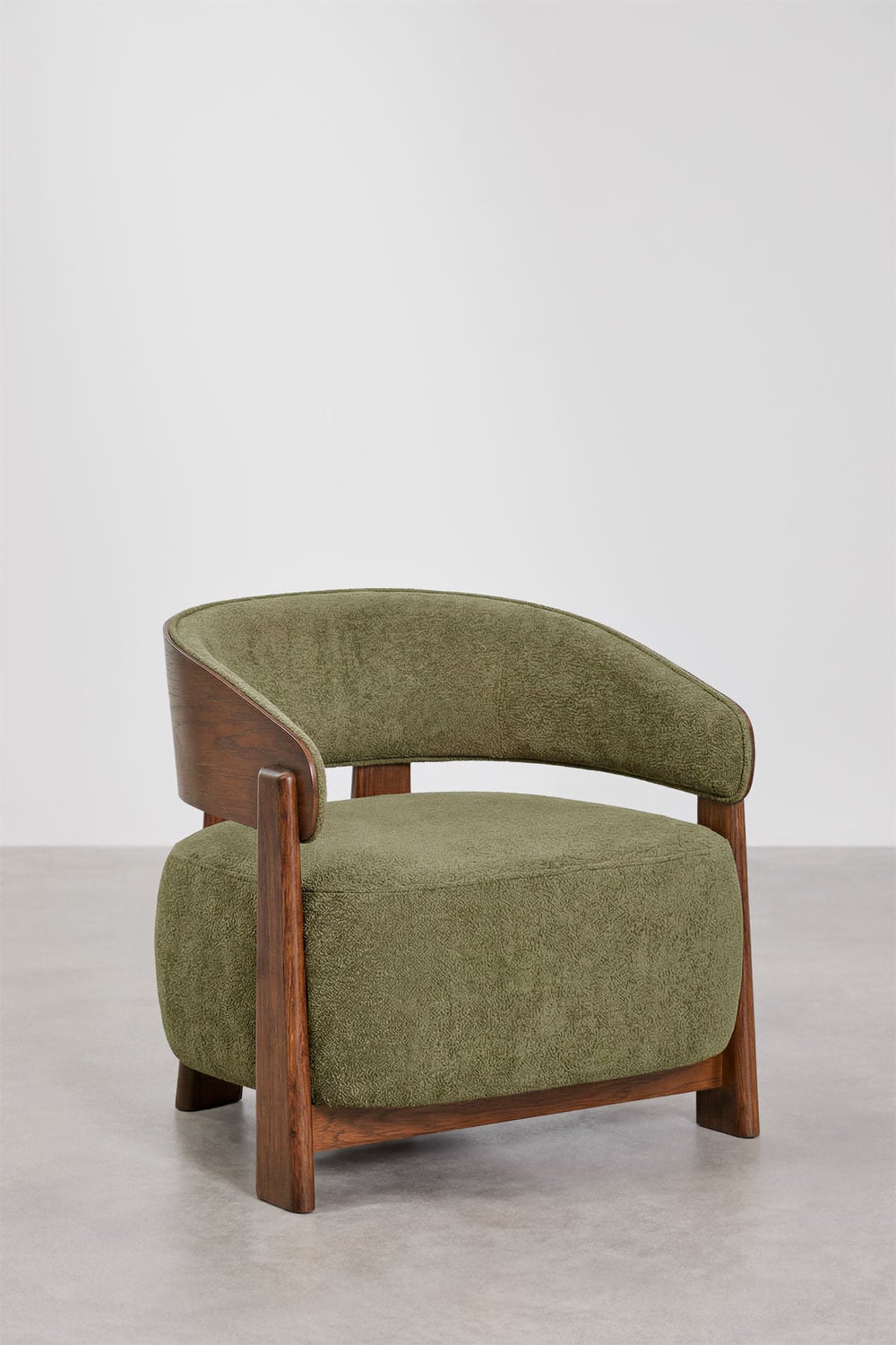 Pack de 2 sillones en madera de roble tapizados Olea, imagen de galer&iacute;a 3