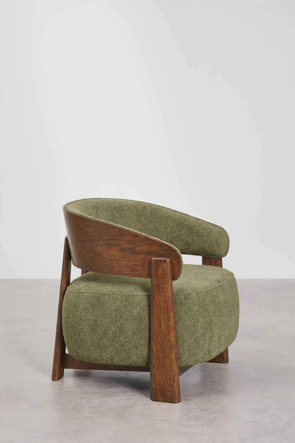 Pack de 2 sillones en madera de roble tapizados Olea, imagen de galer&iacute;a 5