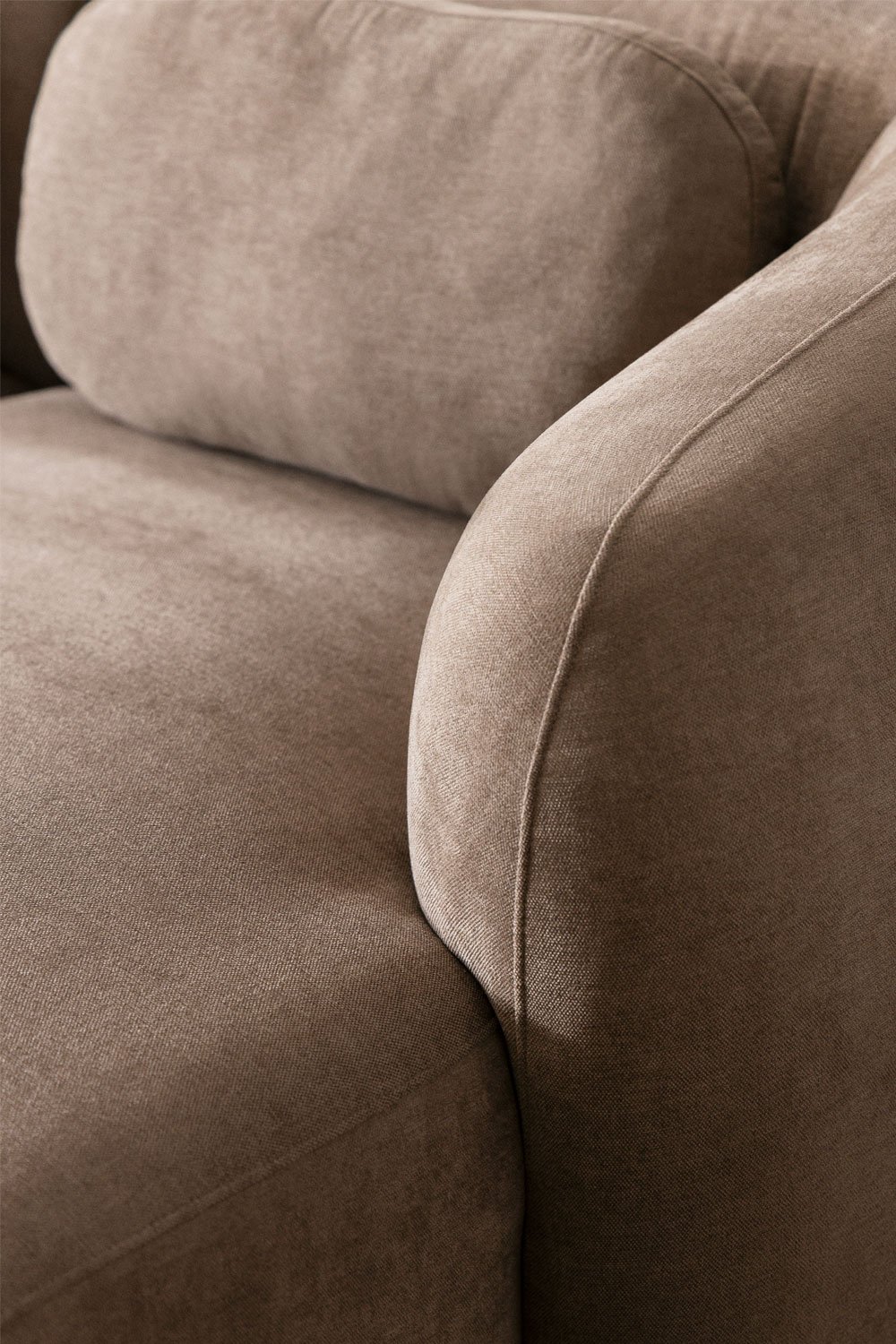 Sofá modular chaise longue derecho de 3 piezas con diván izquierdo en chenilla Coquette, imagen de galería 2