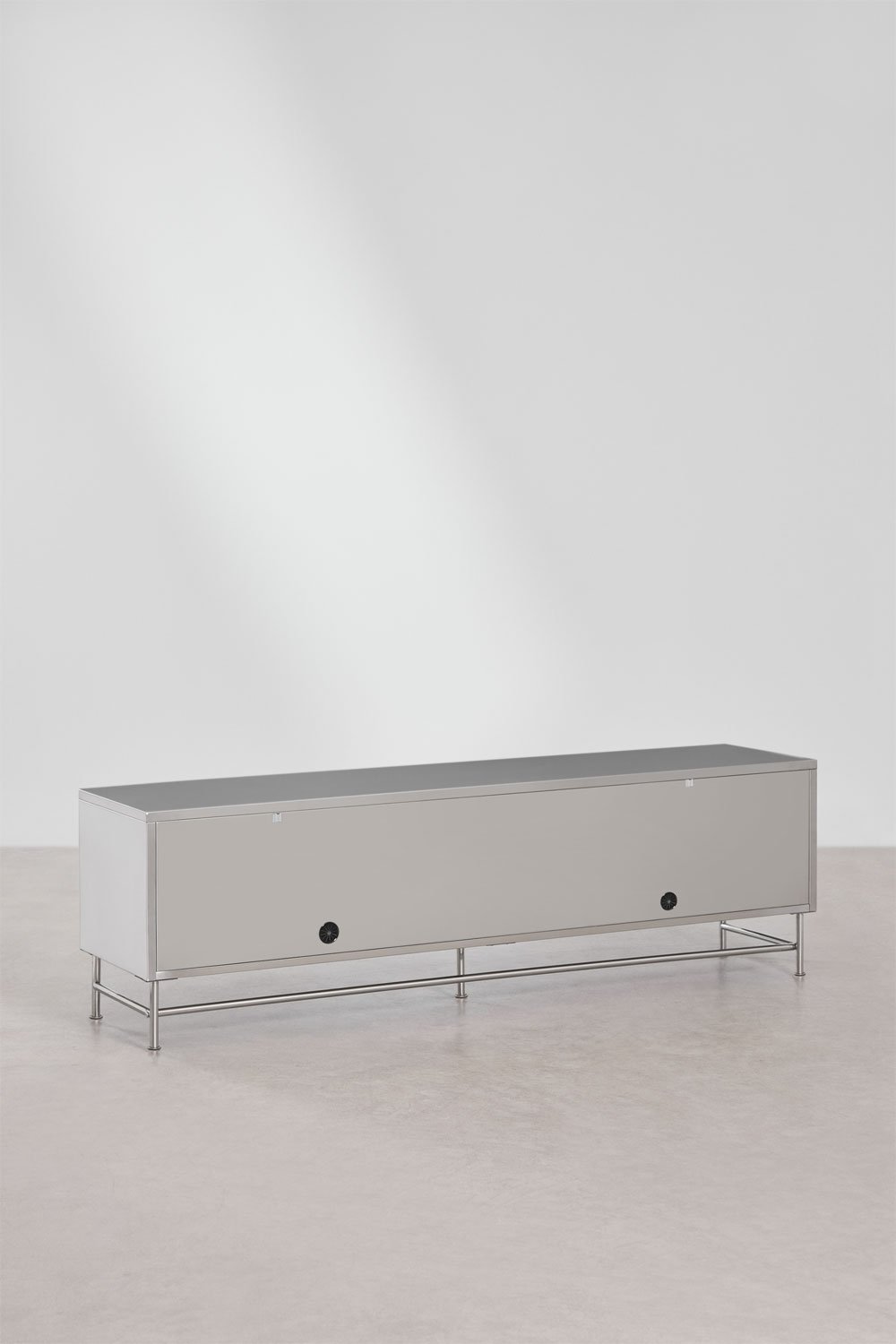 Mueble TV 180x40 cm en acero y cristal Paoline, imagen de galer&iacute;a 6