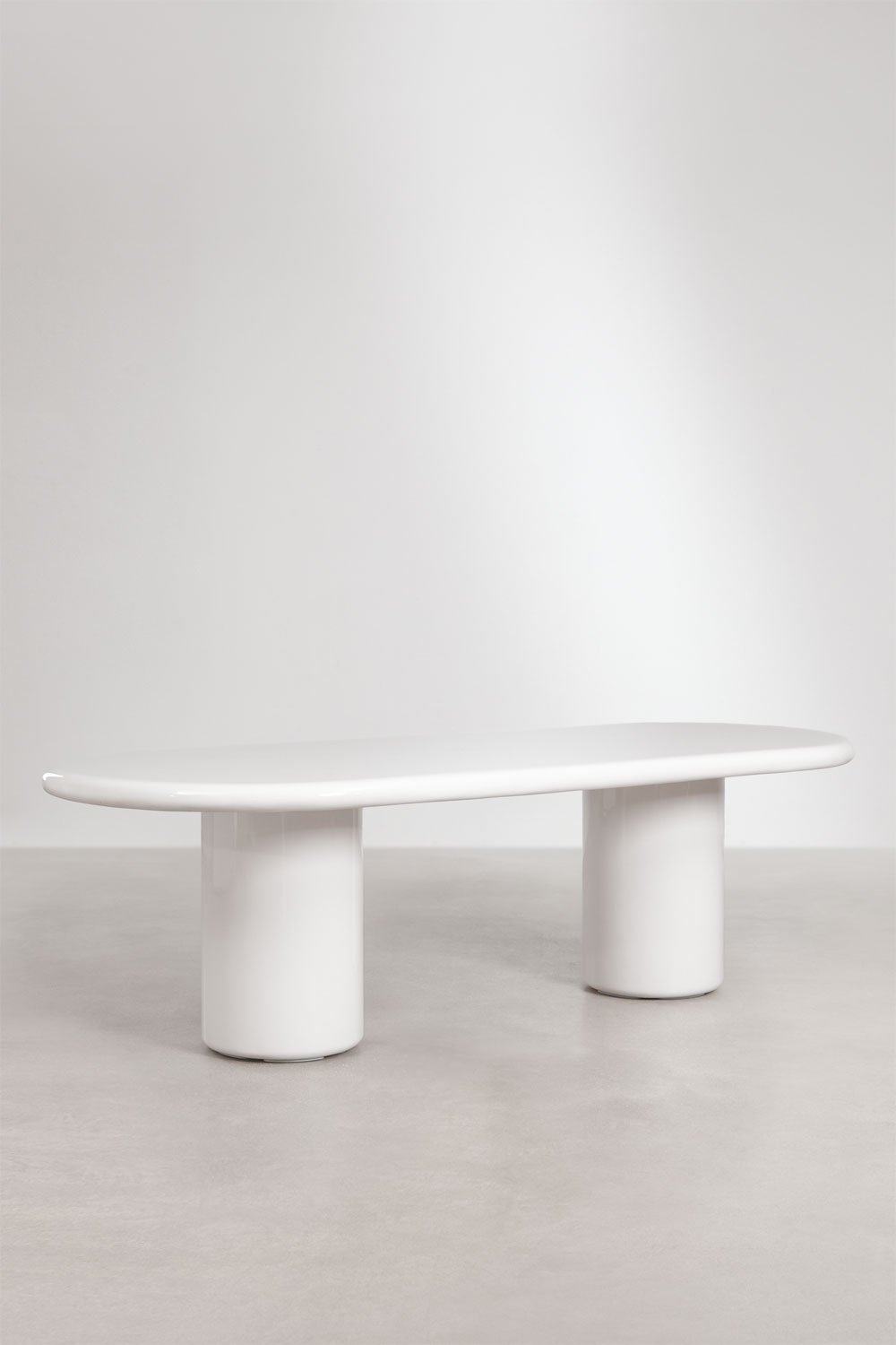 Mesa de jardín ovalada 260x110 cm en cemento Aurean , imagen de galer&iacute;a 3