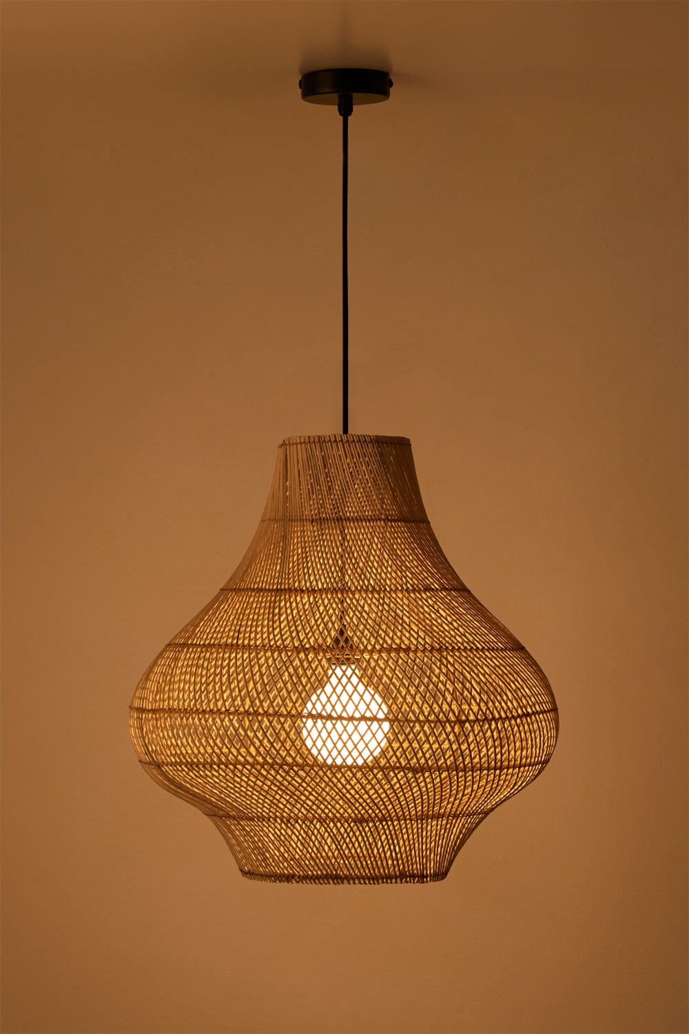 Lámpara de techo colgante en ratán Magali , imagen de galer&iacute;a 2