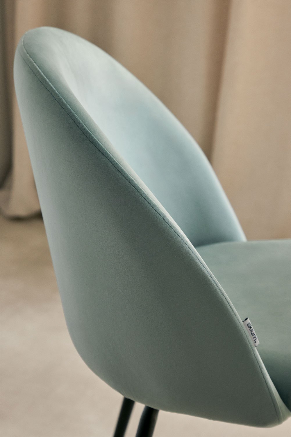 Silla de comedor en terciopelo Kana Design, imagen de galer&iacute;a 2