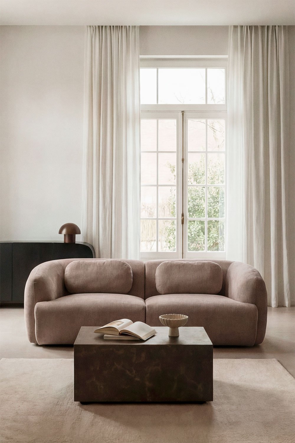 Sofá modular de 2 piezas en chenilla Coquette, imagen de galería 1