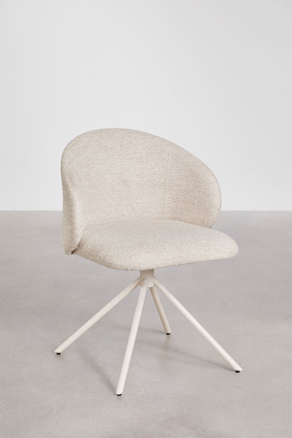 Silla de comedor giratoria tapizada Gryon, imagen de galer&iacute;a 3