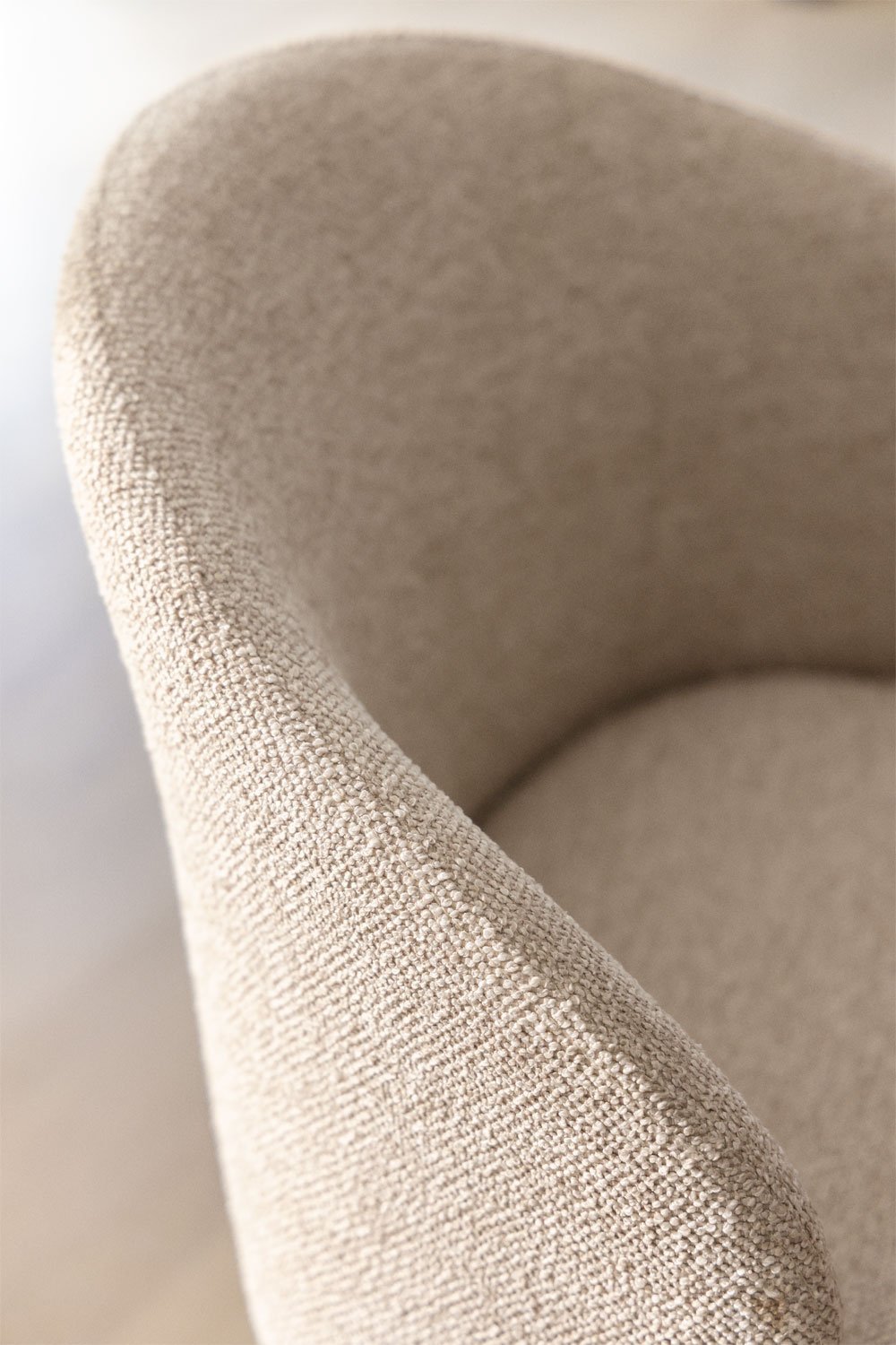 Silla de comedor giratoria tapizada Gryon, imagen de galer&iacute;a 2