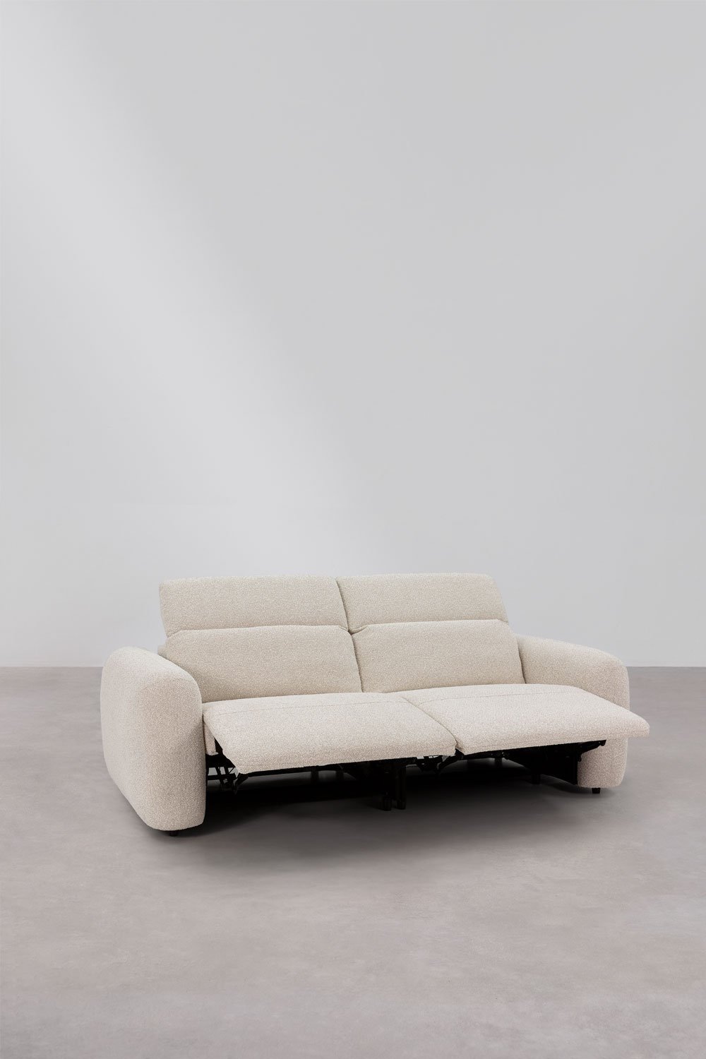 Conjunto de salón con sofá reclinable y eléctrico de 2 plazas y sillón en chenilla Peggy, imagen de galer&iacute;a 6