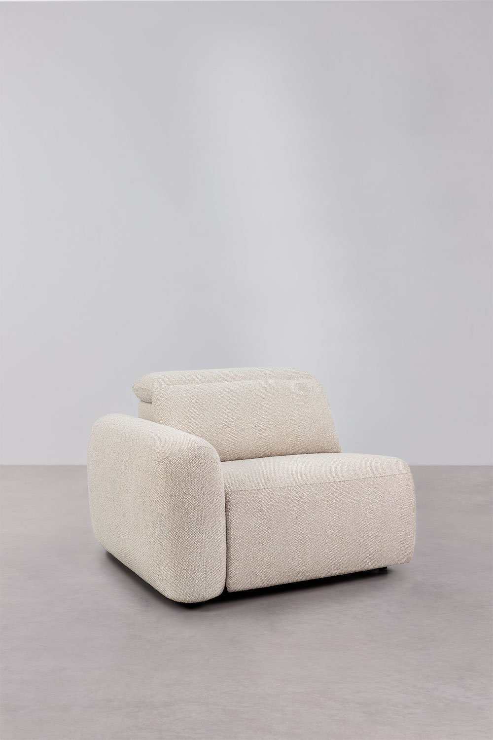 Conjunto de salón con sofá reclinable y eléctrico de 2 plazas y sillón en chenilla Peggy, imagen de galer&iacute;a 11