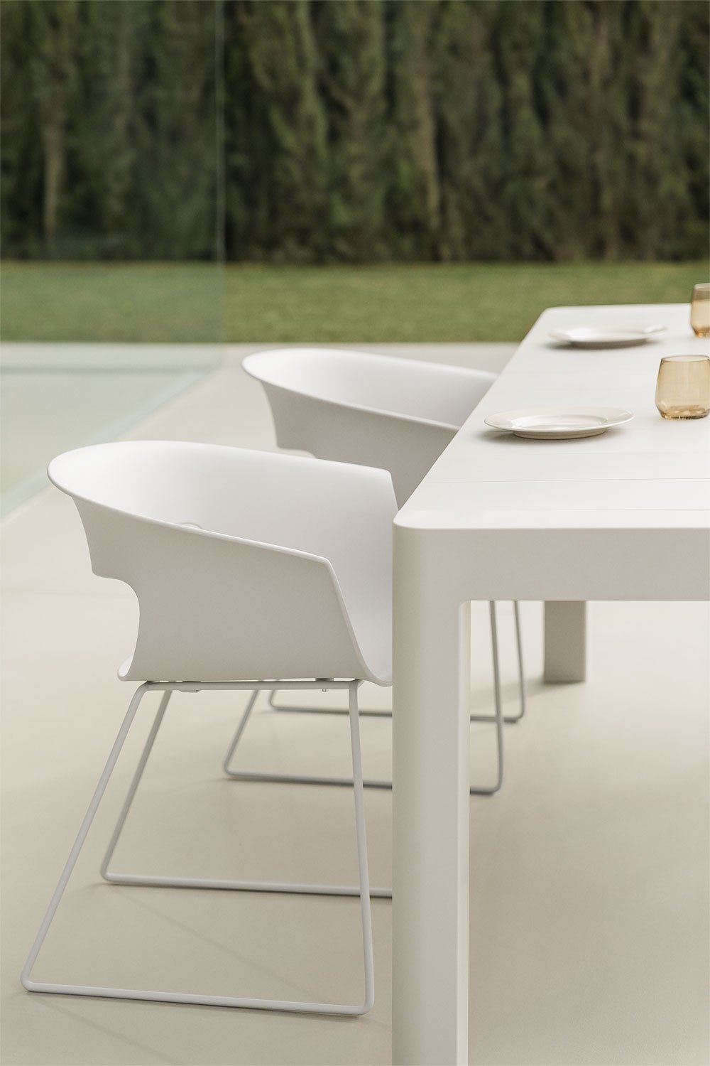 Pack de 4 sillas de jardín en polipropileno y acero Alanys , imagen de galer&iacute;a 7