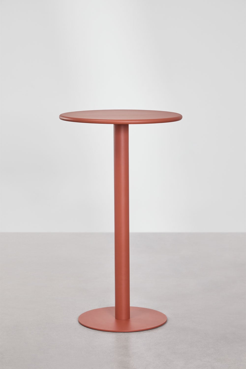 Mesa alta de jardín redonda Ø60 cm en hierro Mizzi, imagen de galer&iacute;a 1