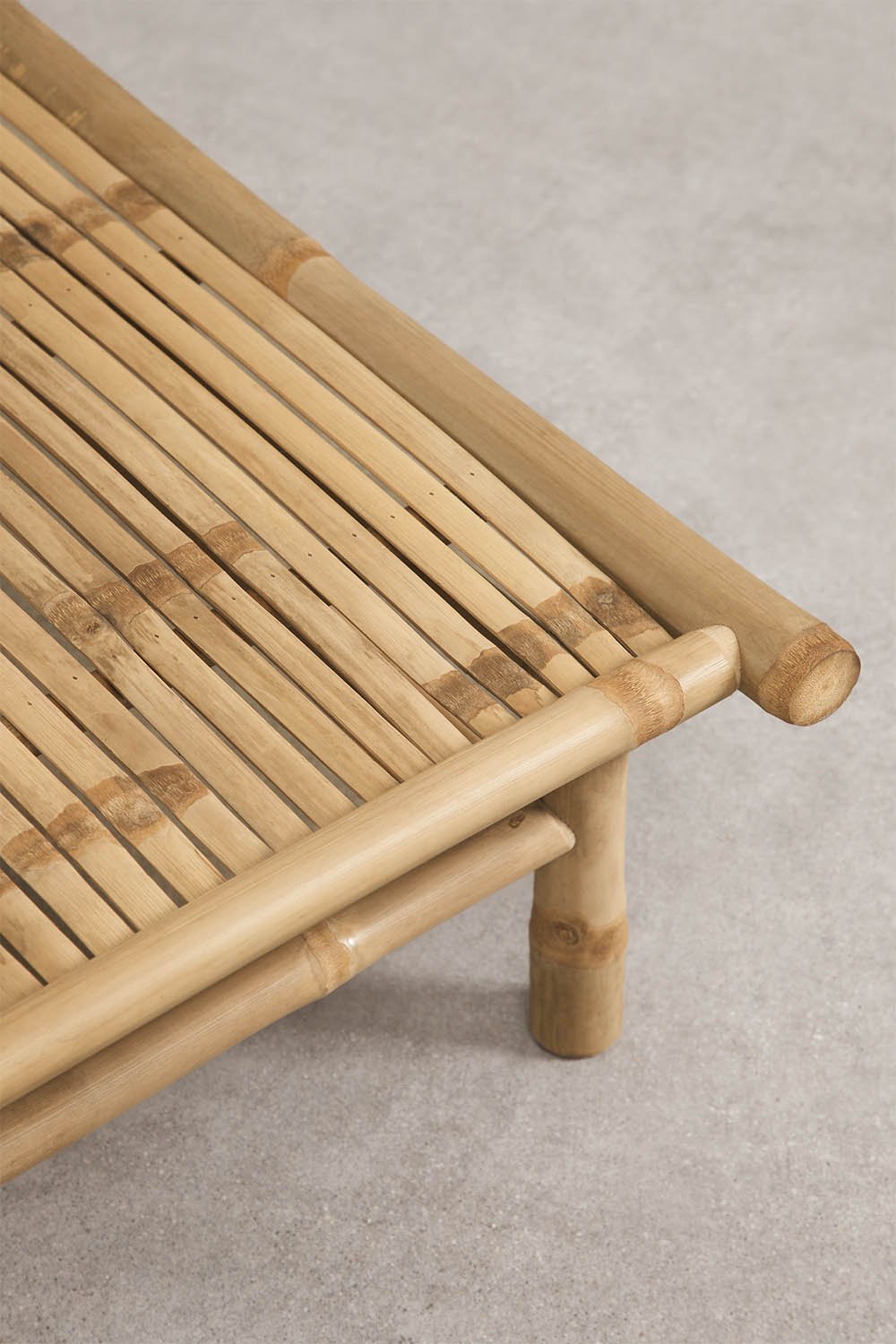 Mesa de centro para jardín cuadrada 75x75 cm en bambú Isendra, imagen de galer&iacute;a 3