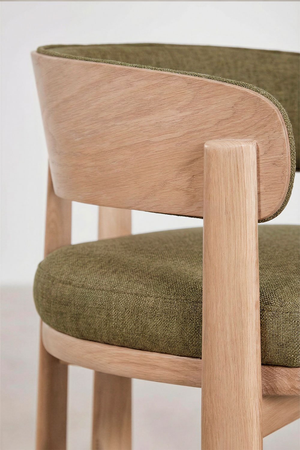 Silla de comedor en madera de roble y tapizada Olea Signature, imagen de galer&iacute;a 6
