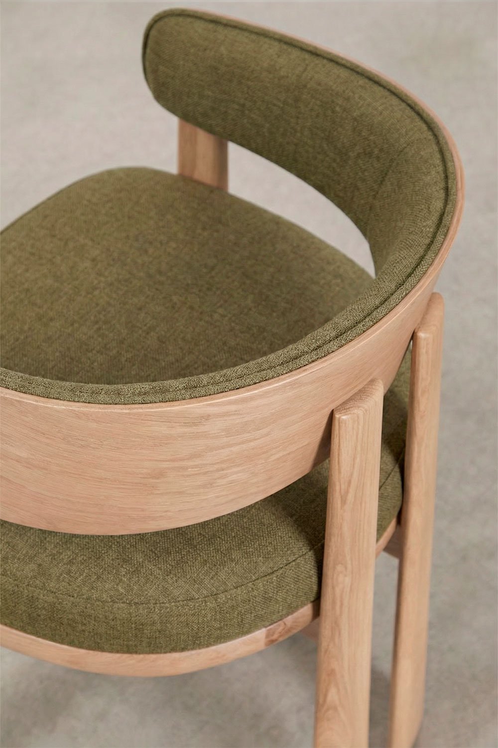 Silla de comedor en madera de roble y tapizada Olea Signature, imagen de galer&iacute;a 7
