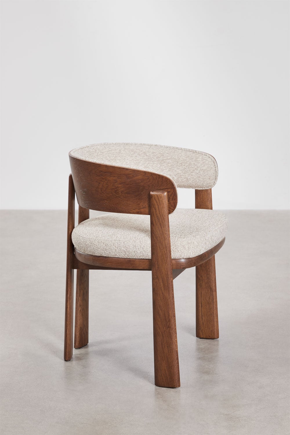 Pack de 2 sillas de comedor con reposabrazos en madera de roble y tapizada Olea Signature, imagen de galer&iacute;a 4