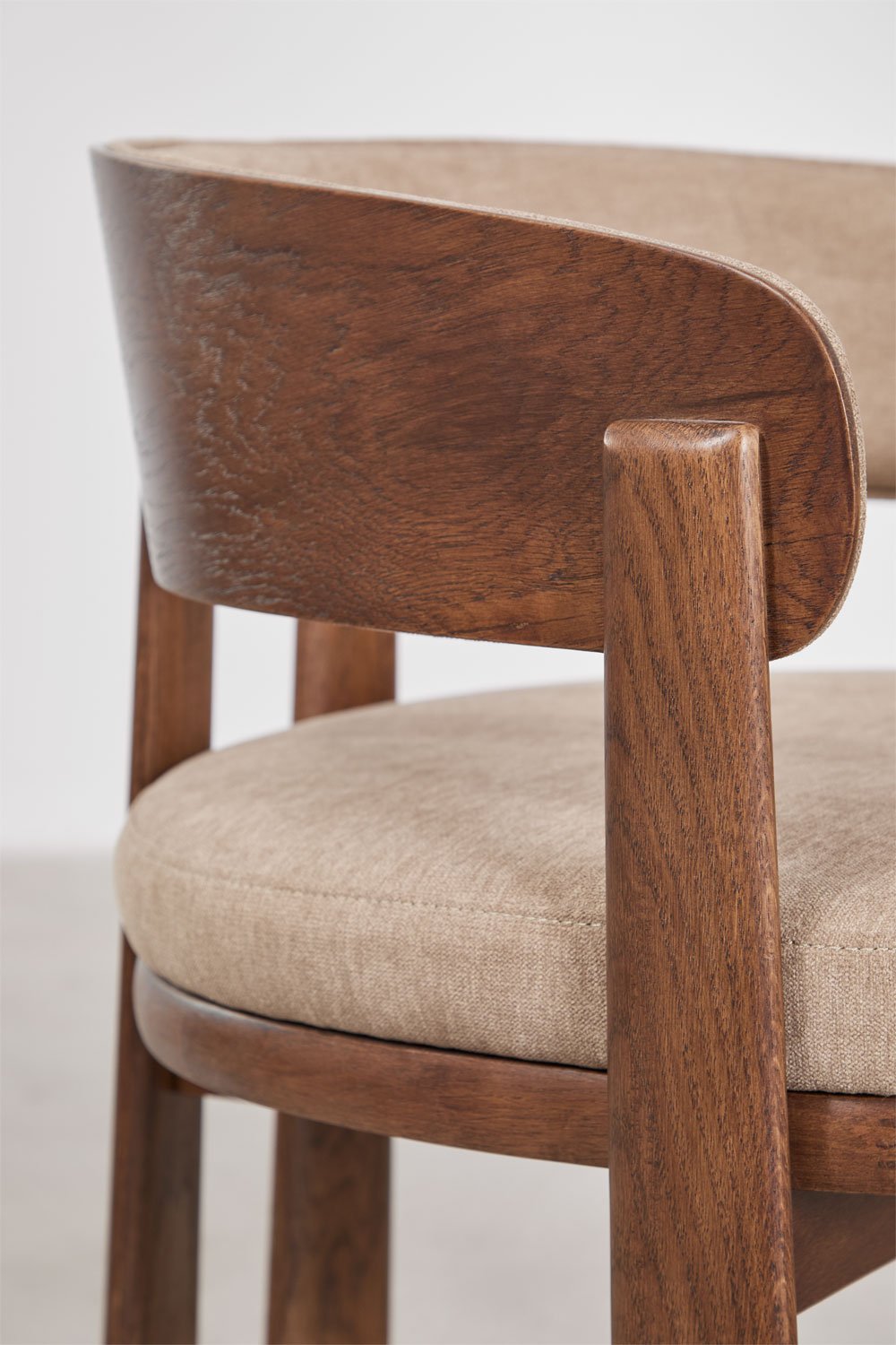 Pack de 2 sillas de comedor con reposabrazos tapizadas y en madera de roble Olea Signature, imagen de galer&iacute;a 6